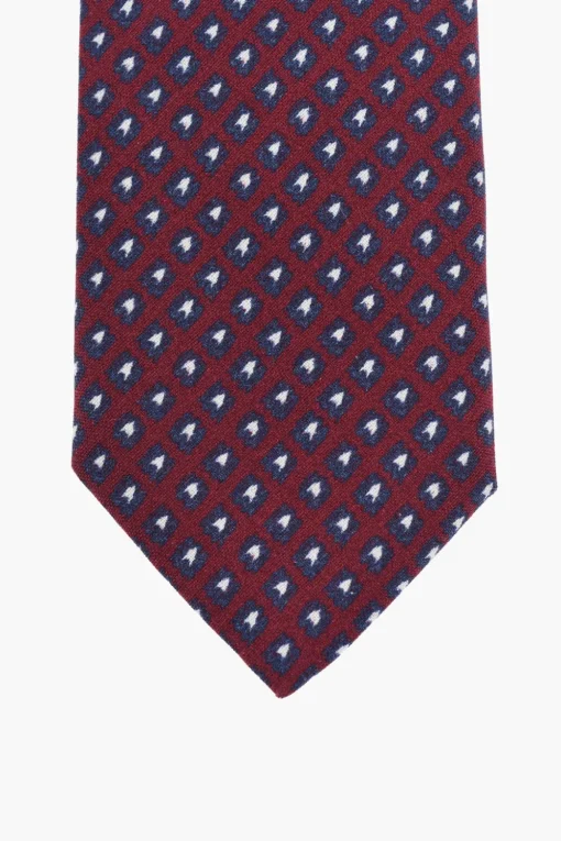 CC COLLECTION Cravatta in Seta Motivo Geometrico>Corneliani Fashion