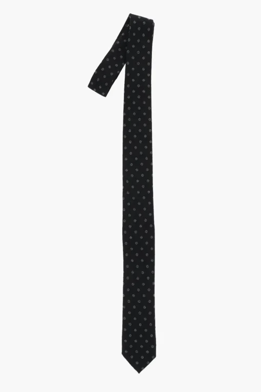 New CC COLLECTION Cravatta in Misto Lana a Pois Uomo Cravatte