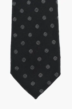 New CC COLLECTION Cravatta in Misto Lana a Pois Uomo Cravatte