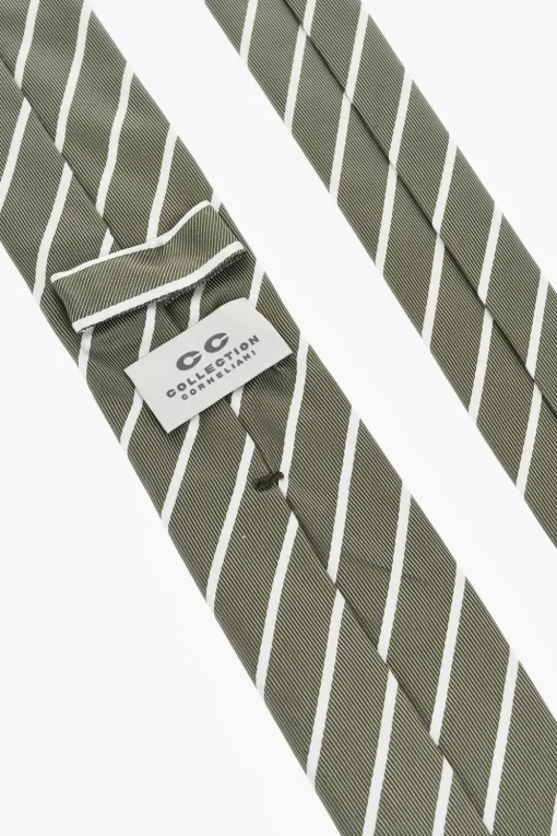 Best CC COLLECTION Cravatta in Seta a Righe Trasversali Uomo Cravatte
