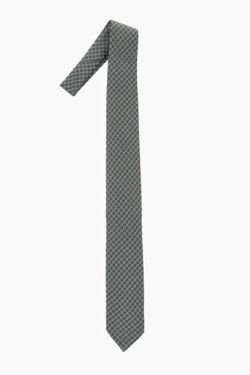 Outlet CC COLLECTION Cravatta in Seta Motivo Geometrico Uomo Cravatte