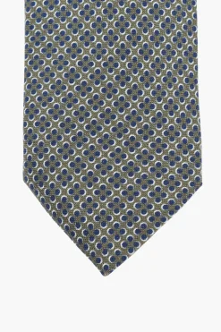 Outlet CC COLLECTION Cravatta in Seta Motivo Geometrico Uomo Cravatte