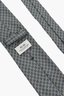 Outlet CC COLLECTION Cravatta in Seta Motivo Geometrico Uomo Cravatte