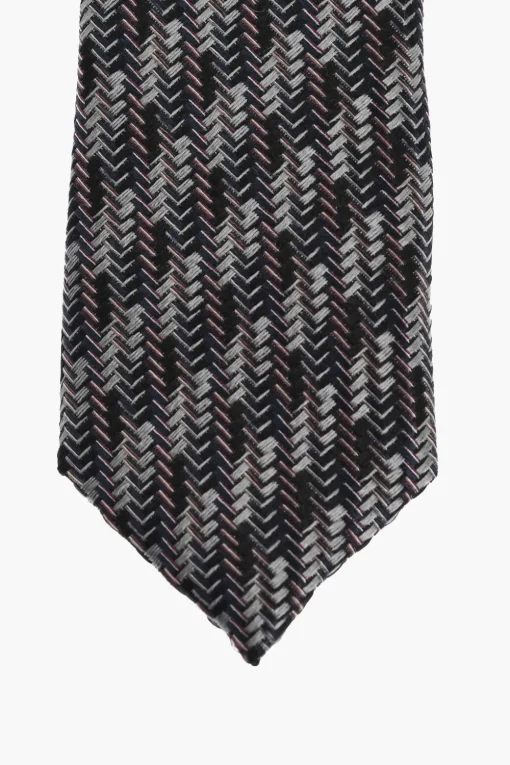 CC COLLECTION Cravatta in Seta Herringbone>Corneliani Sale
