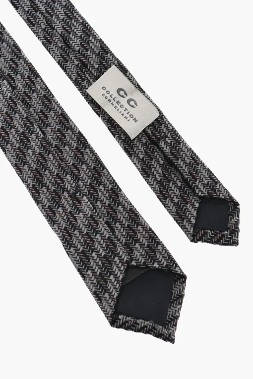 CC COLLECTION Cravatta in Seta Herringbone>Corneliani Sale