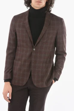 Online CC COLLECTION Giacca Motivo Windowpane Check Uomo Giacche