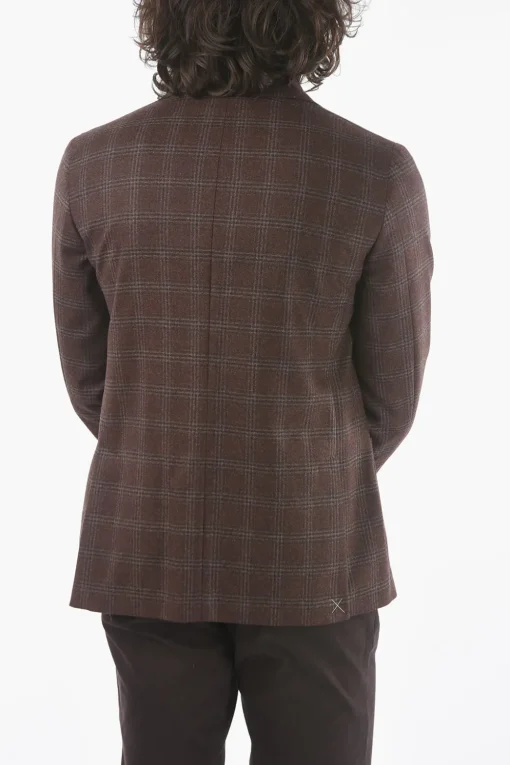Online CC COLLECTION Giacca Motivo Windowpane Check Uomo Giacche
