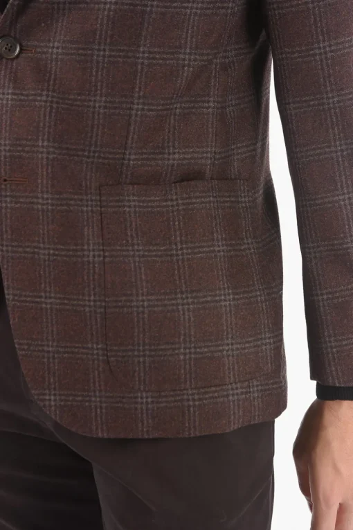 Online CC COLLECTION Giacca Motivo Windowpane Check Uomo Giacche