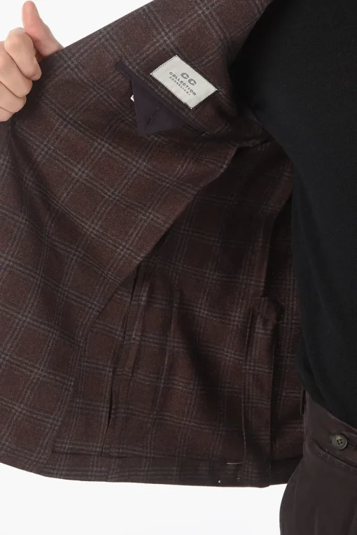 Online CC COLLECTION Giacca Motivo Windowpane Check Uomo Giacche