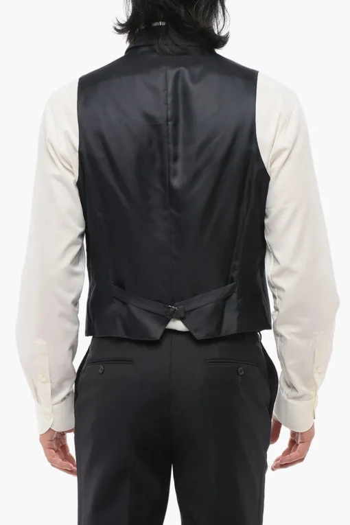 Best CC Collection Gilet a Doppio Petto in Tessuto Testurizzato Uomo Giacche