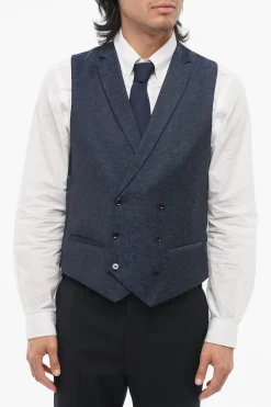 Outlet CC COLLECTION Gilet Doppiopetto CERIM.REWARD in Lana Vergine Uomo Giacche
