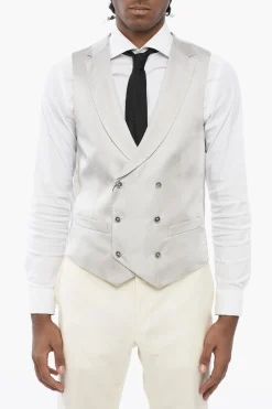 Best CC COLLECTION Gilet Doppiopetto in Tessuto Jacquard Uomo Giacche