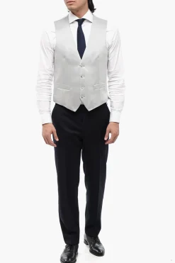 Online CC COLLECTION Gilet in Misto Lana Bicolore con Martingala Uomo Giacche