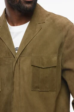 Hot CC COLLECTION Giubbotto Sfoderato in Camoscio con Spacchi Laterali Uomo Giubbotti