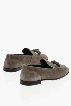 CC COLLECTION Mocassini In Suede Con Nappine>Corneliani Fashion