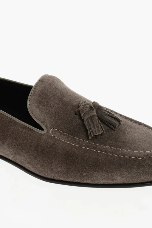 CC COLLECTION Mocassini In Suede Con Nappine>Corneliani Fashion