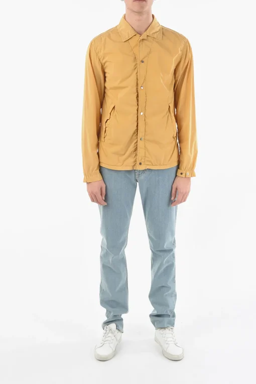 CC COLLECTION O.WEAR Giubbotto in Nylon con Bottoni Argentati>Corneliani Clearance