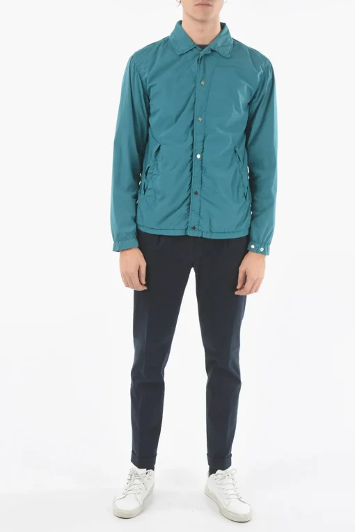 CC COLLECTION O.WEAR Overshirt HYDRAS in Nylon Stretch con Bottoni Automatici>Corneliani Best