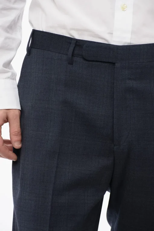 CC COLLECTION Pantaloni 4 Tasche in Lana Vergine District Check>Corneliani Hot