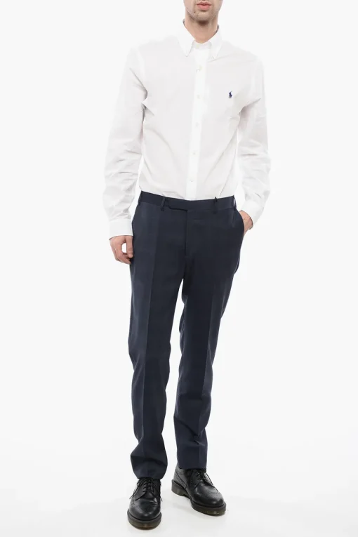 CC COLLECTION Pantaloni 4 Tasche in Lana Vergine District Check>Corneliani Hot