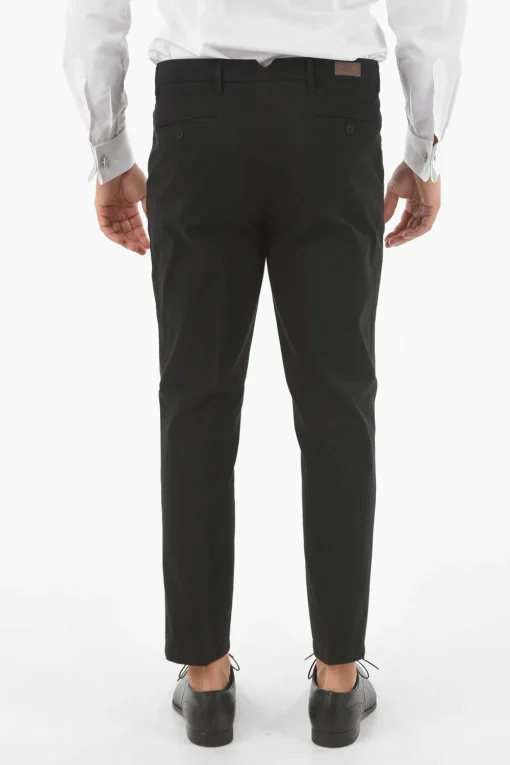 Sale CC COLLECTION Pantaloni Chino a Una Pince in Cotone Stretch Uomo Pantaloni