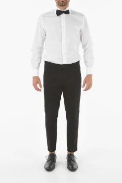Sale CC COLLECTION Pantaloni Chino a Una Pince in Cotone Stretch Uomo Pantaloni