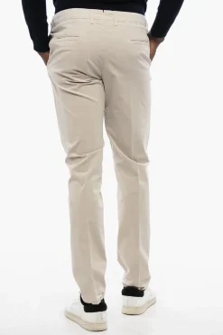 CC COLLECTION Pantaloni Chino in Cotone Stretch con Passanti>Corneliani New