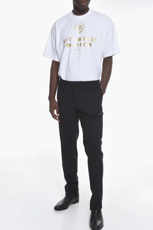 Sale CC COLLECTION Pantaloni Chino REFINED in Lana Vergine Uomo Pantaloni