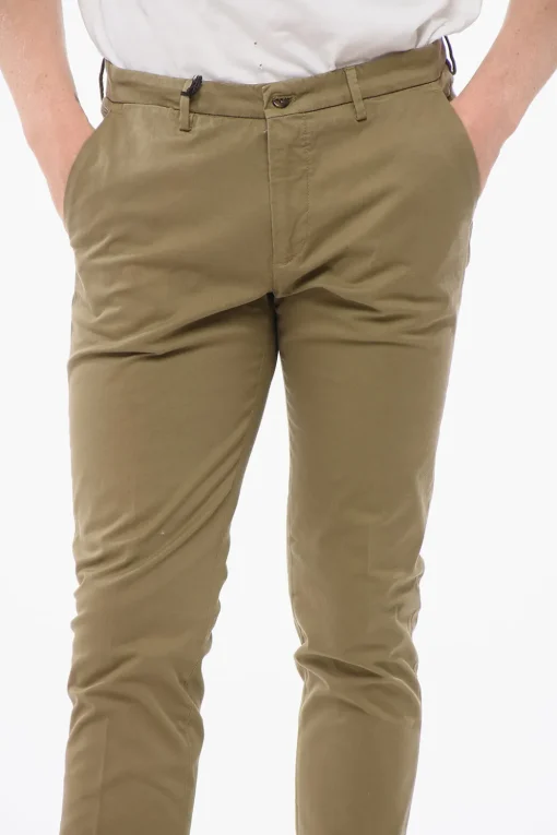 Clearance CC COLLECTION Pantaloni Chino in Cotone Elasticizzato Uomo Pantaloni