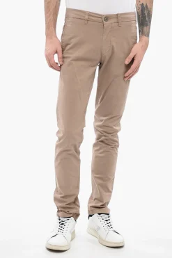 Discount CC COLLECTION Pantaloni Chino in Cotone Stretch Uomo Pantaloni