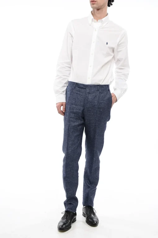 CC COLLECTION Pantaloni Chino In Misto Lino Regular Fit>Corneliani New