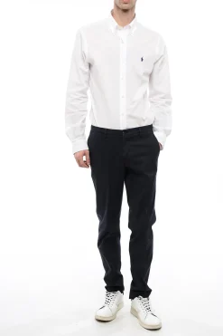 Discount CC COLLECTION Pantaloni Chino in Cotone Stretch Regular Fit Uomo Pantaloni