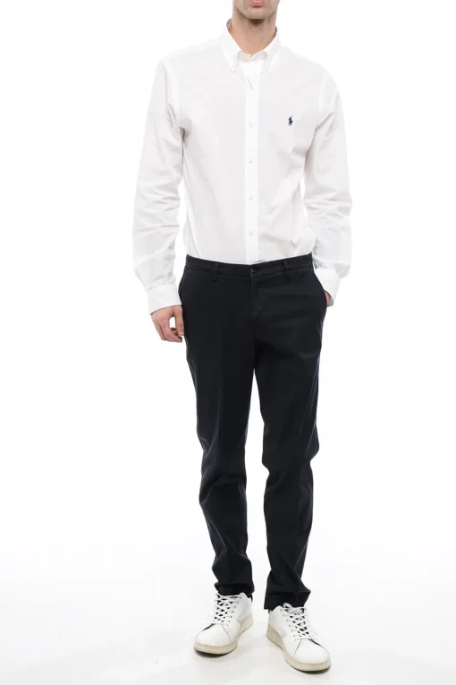 Discount CC COLLECTION Pantaloni Chino in Cotone Stretch Regular Fit Uomo Pantaloni