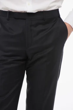 CC COLLECTION Pantaloni in Lana Vergine con Chiusura a Scomparsa></noscript>Corneliani Fashion