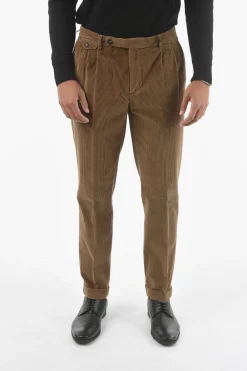 CC COLLECTION Pantaloni in Velour a Coste a 2 Pinces>Corneliani Clearance