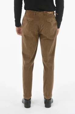 CC COLLECTION Pantaloni in Velour a Coste a 2 Pinces>Corneliani Clearance
