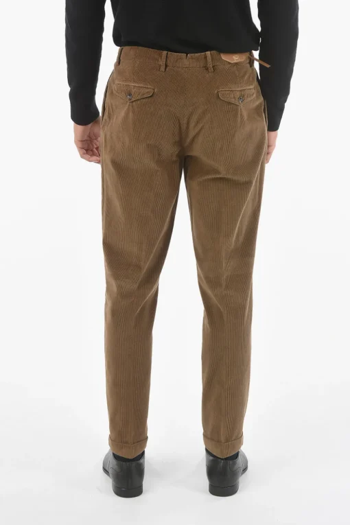CC COLLECTION Pantaloni in Velour a Coste a 2 Pinces>Corneliani Clearance