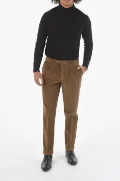 CC COLLECTION Pantaloni in Velour a Coste a 2 Pinces></noscript>Corneliani Clearance