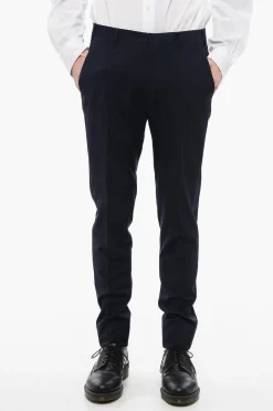 CC COLLECTION Pantaloni in Lana con Inserti in Satin>Corneliani Hot