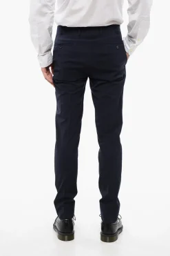 CC COLLECTION Pantaloni in Lana con Inserti in Satin>Corneliani Hot