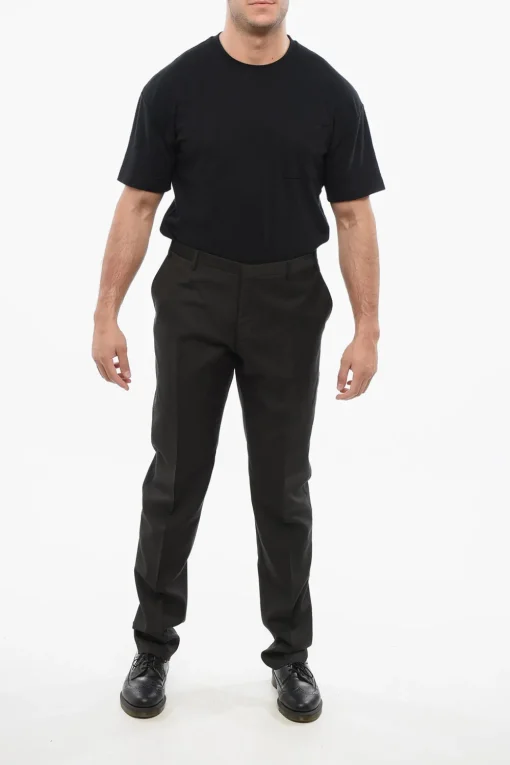 CC COLLECTION Pantaloni in Lana con Passanti>Corneliani Clearance