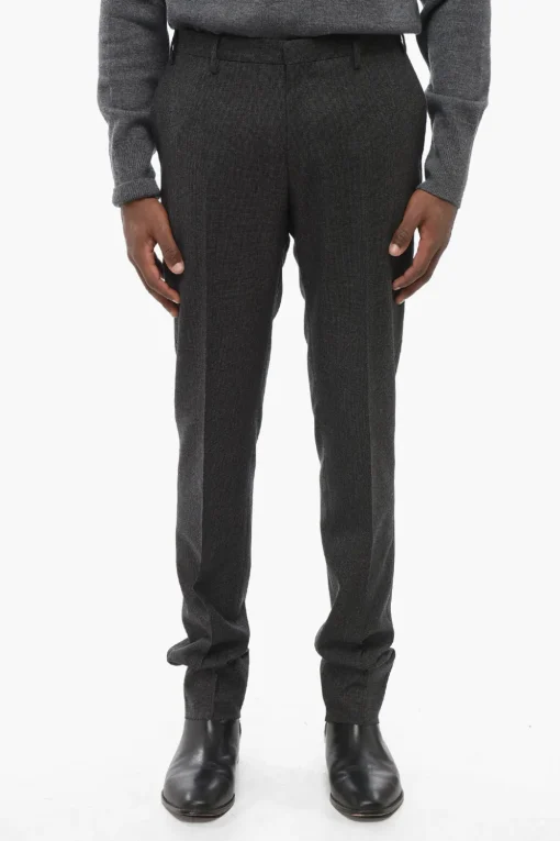 CC COLLECTION Pantaloni REWARD in Lana con Motivo Hopsack>Corneliani Sale