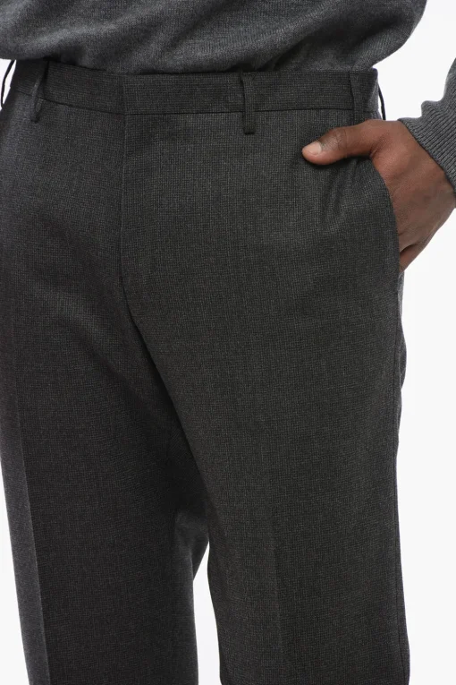 CC COLLECTION Pantaloni REWARD in Lana con Motivo Hopsack>Corneliani Sale