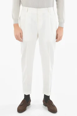 CC COLLECTION Pantaloni RESET in Cotone Stretch a 1 Pince>Corneliani Hot
