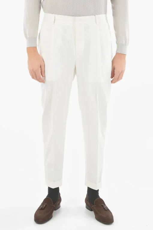 CC COLLECTION Pantaloni RESET in Cotone Stretch a 1 Pince>Corneliani Hot