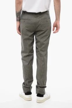 CC COLLECTION Pantaloni RESET in Lana Vergine a Quadretti>Corneliani Sale