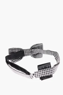 Discount CC COLLECTION Papillon in Seta a Fantasia Pied-de-Poule Uomo Cravatte