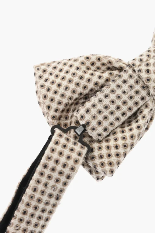 Fashion CC COLLECTION Papillon in Seta con Motivo Geometrico Uomo Cravatte
