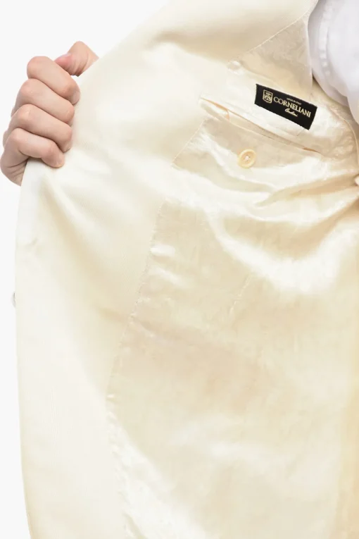 Outlet CERIMONIA Abito 3 Pezzi in Lana e Seta con Rever a Lancia Uomo Completi