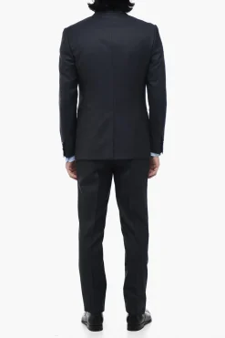 Discount CERIMONIA Abito 3 Pezzi in Misto Lana Pin Point Uomo Completi